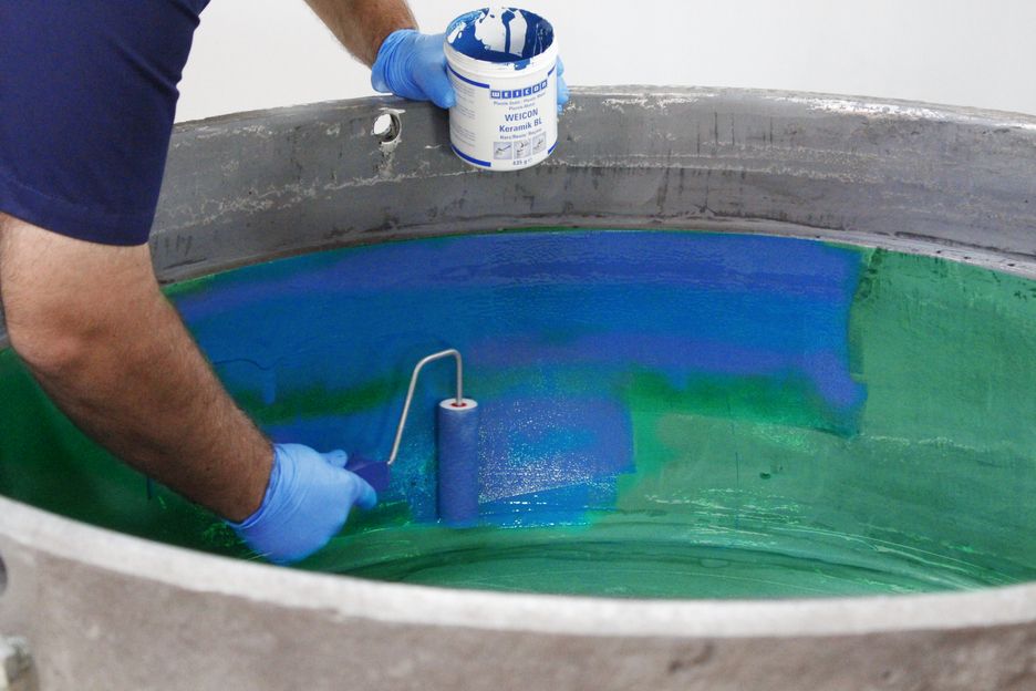 bề mặt kim loại sau khi phủ bảo vệ bằng ceramic epoxy